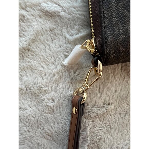 Michael Kors Jet Set Travel Large Brown Flat Phone Case Wallet - Picture 8 of 10